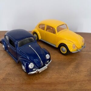 VW Beetle Models 2 Sunnyside SS 7707 1955 Bug & Airfix QuickBuild Yellow Plastic
